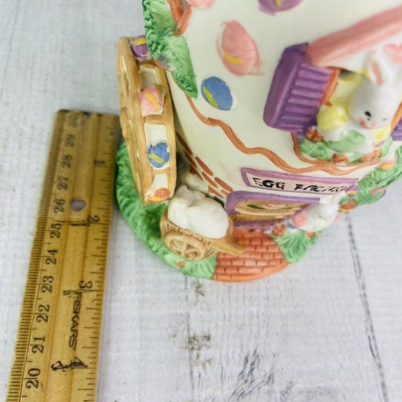 1995 Hopalong Hollow Easter Collection THE EGG FACTOR 7" T Porcelain Bunny House - Picture 12 of 16